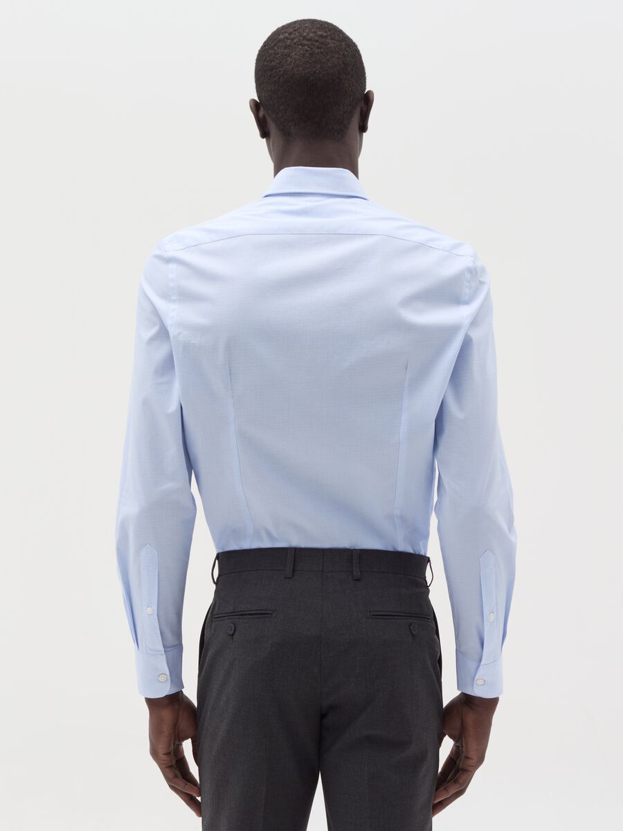 Slim-fit shirt with micro waffle weave_2