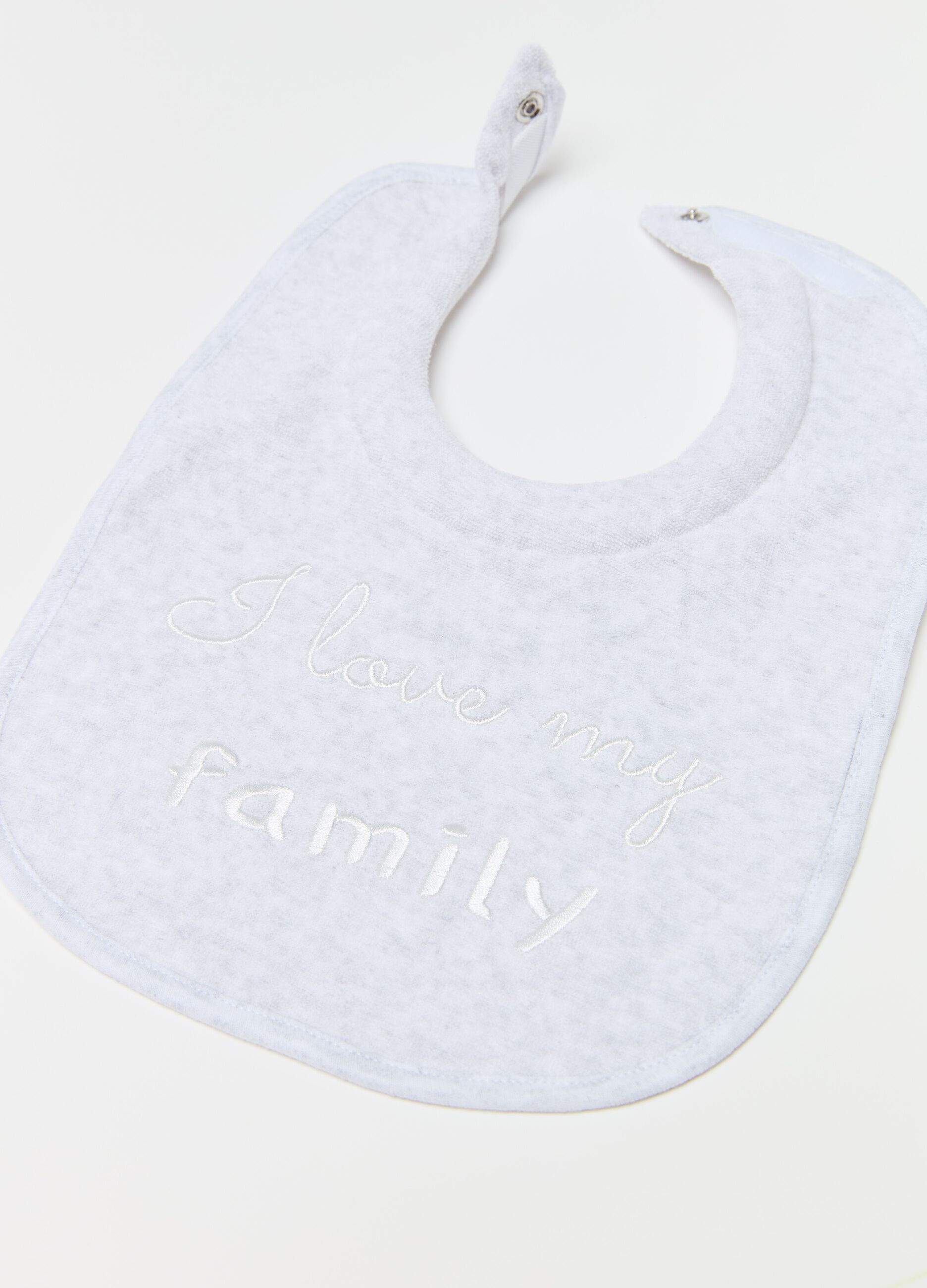 Two-pack bibs in terry with embroidery