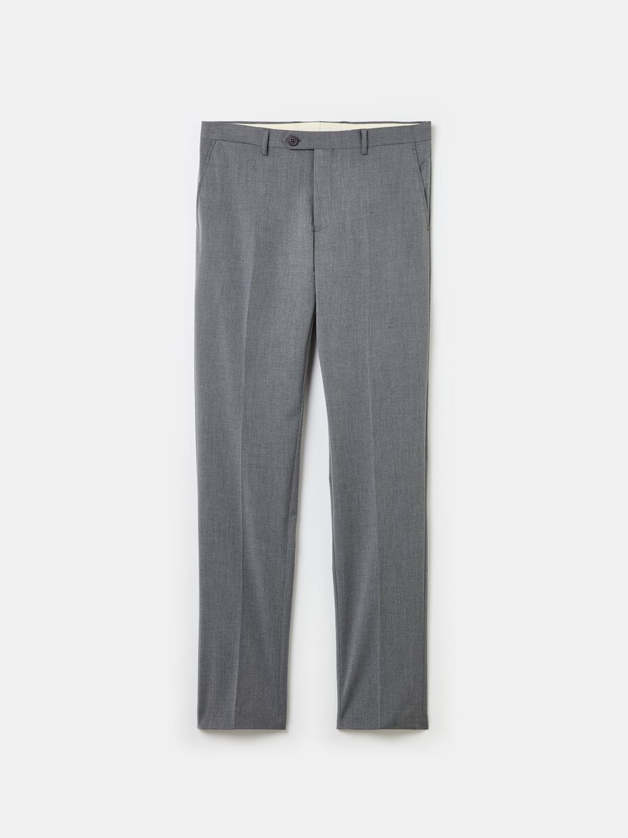 Slim-fit trousers in viscose blend_4