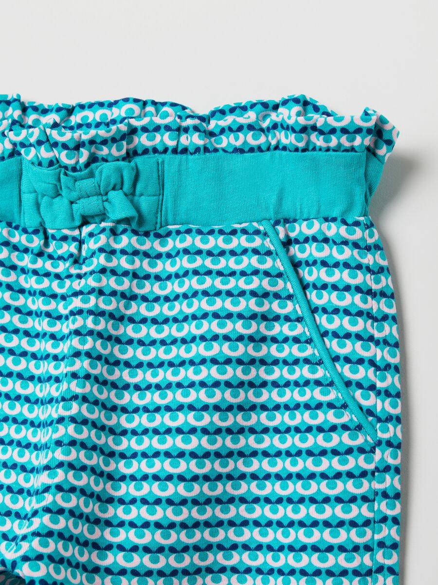 Pantalone in jersey con stampa geometrica_2