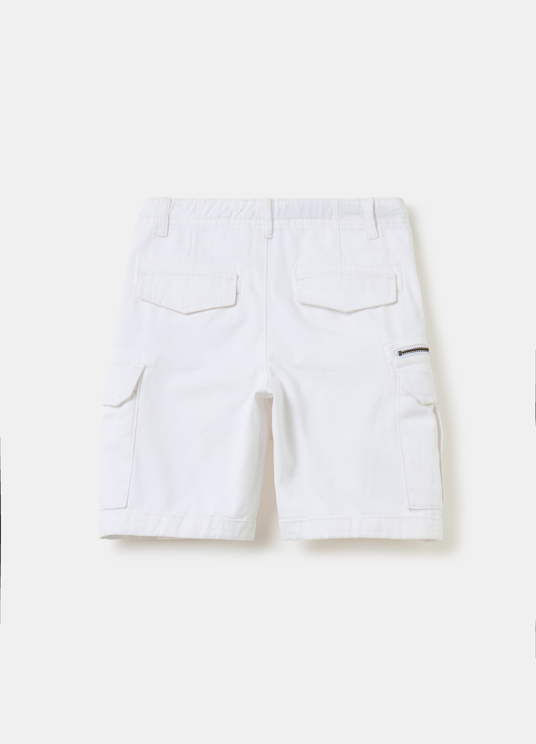 Cotton cargo Bermuda shorts