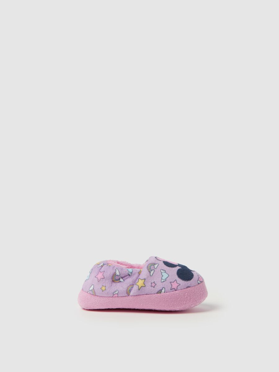 Velour slippers with Minnie Mouse print_0