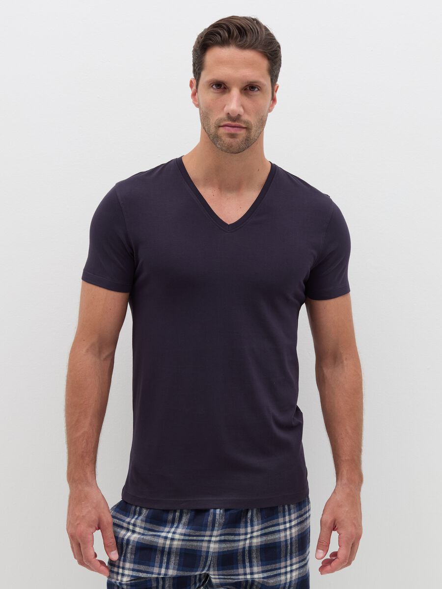 Bipack t-shirt intime in cotone Supima scollo a V_1