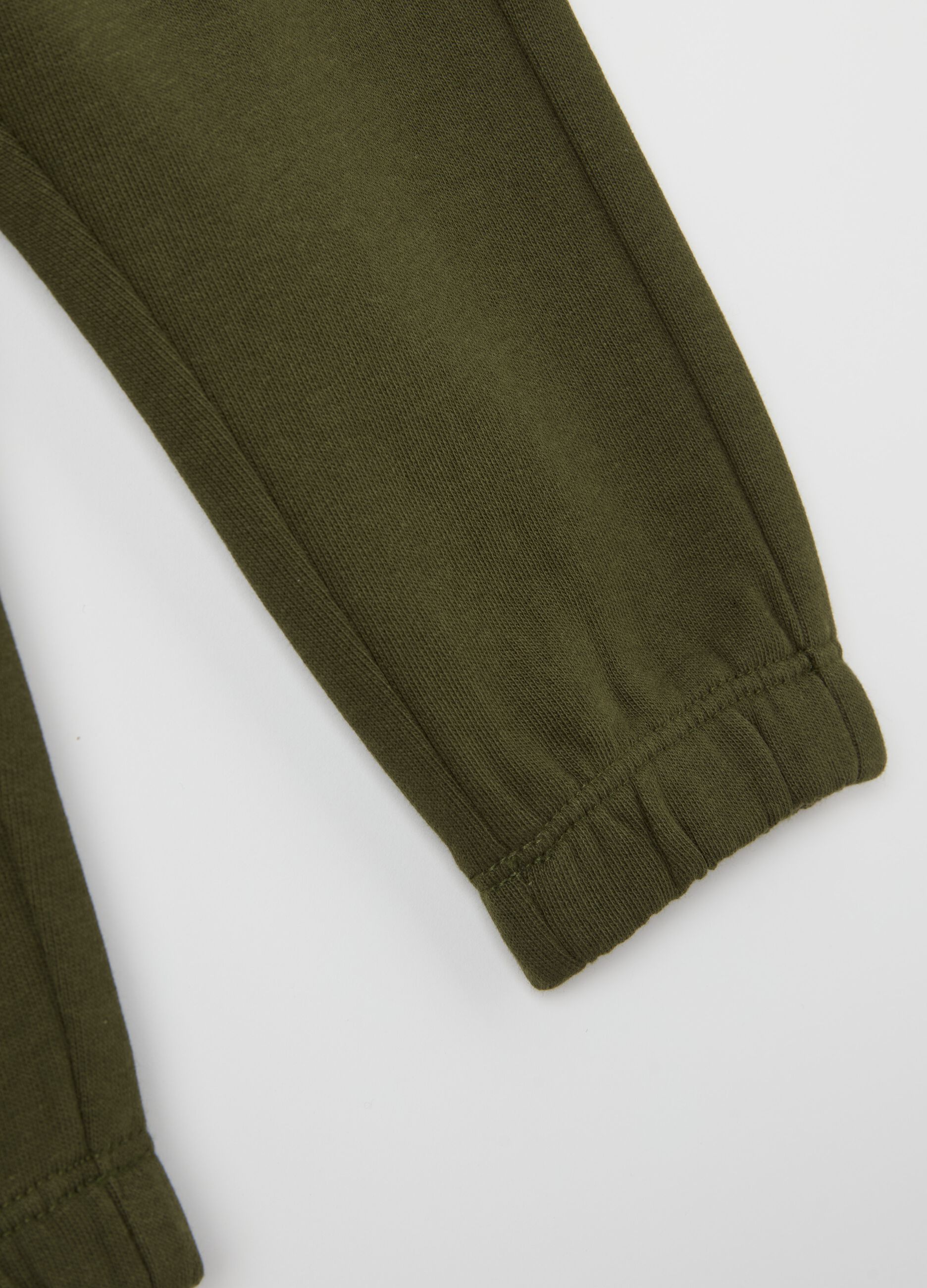 Fleece joggers with drawstring