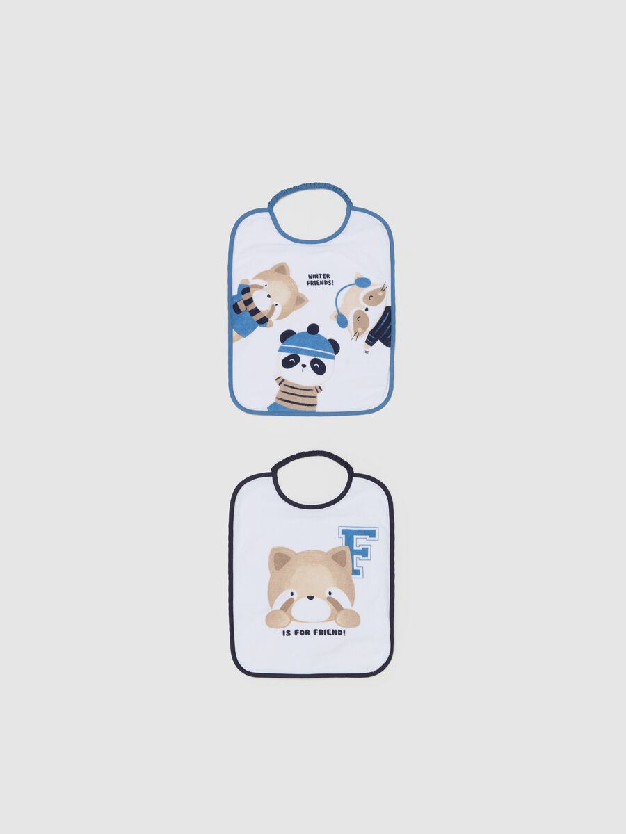 Two-pack bibs with PEVA backing and print_0