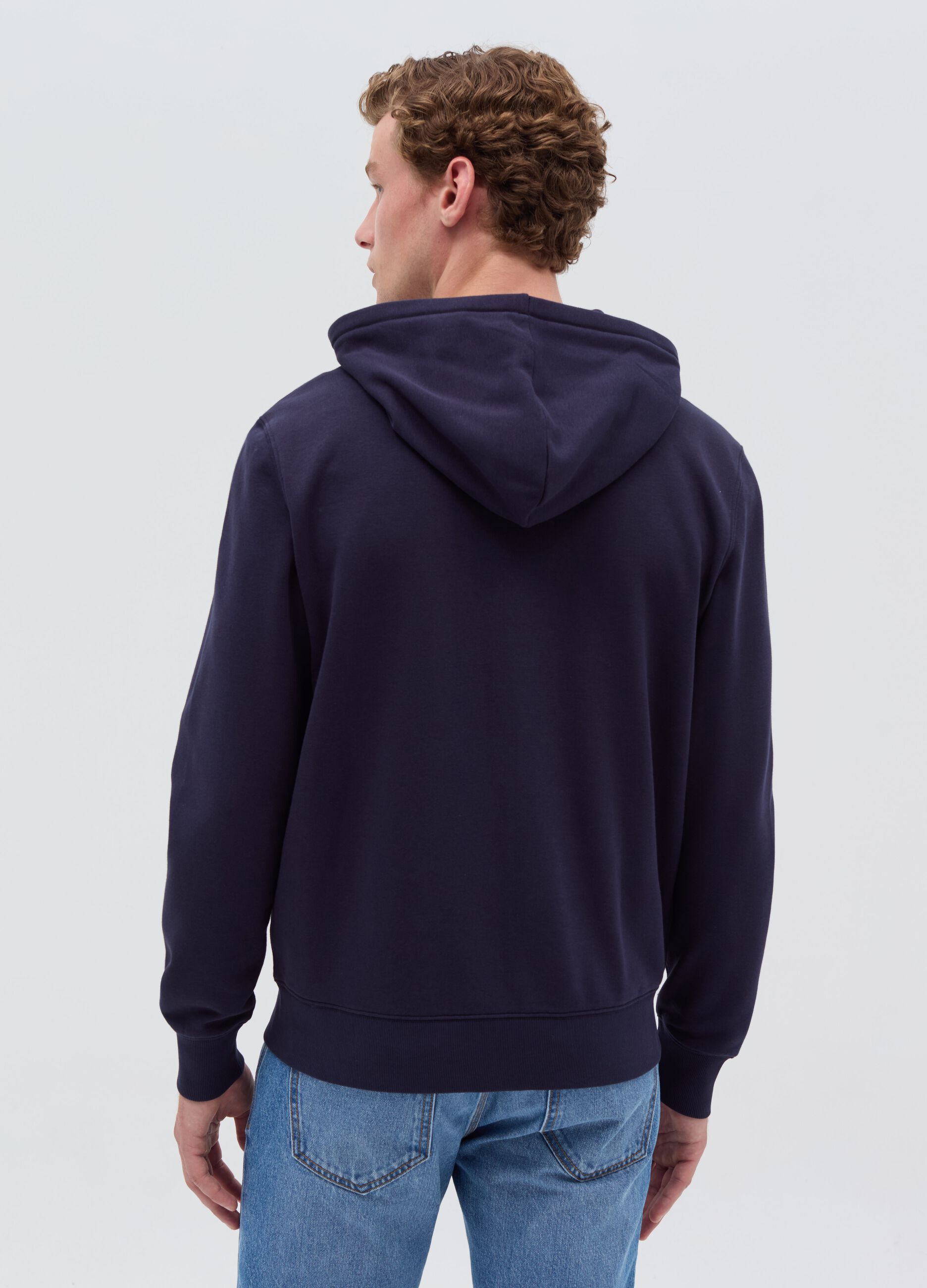 Full-zip sweatshirt with hood