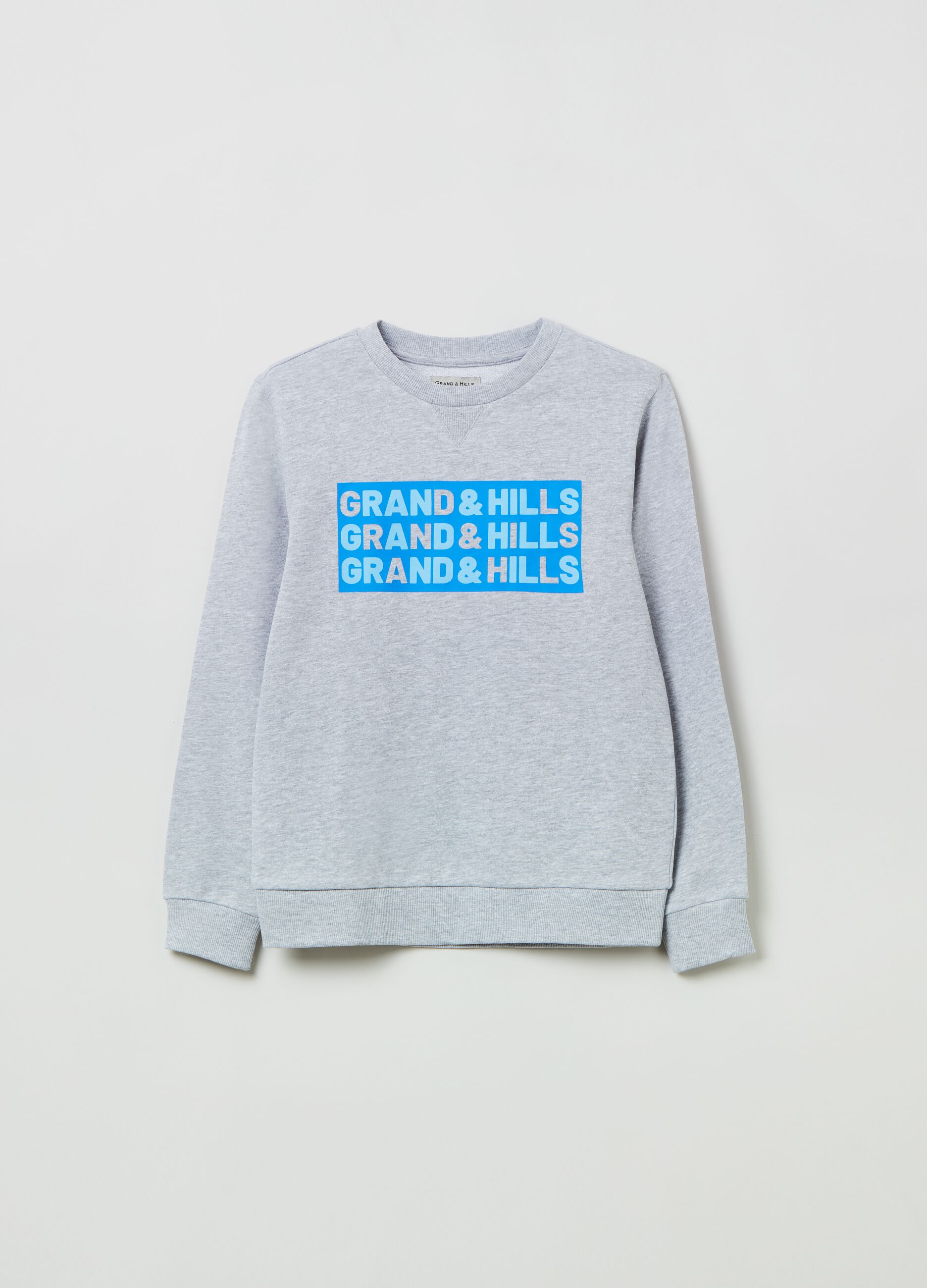 French terry sweatshirt with Grand&Hills print