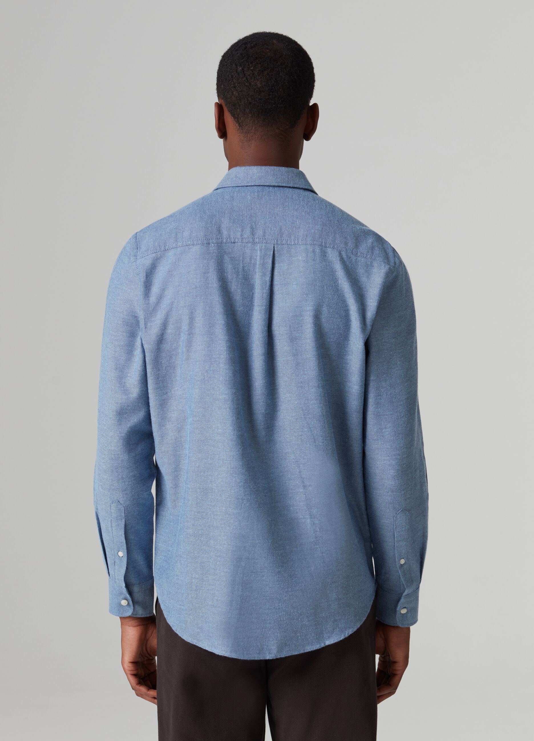 Shirt in chambray flannel