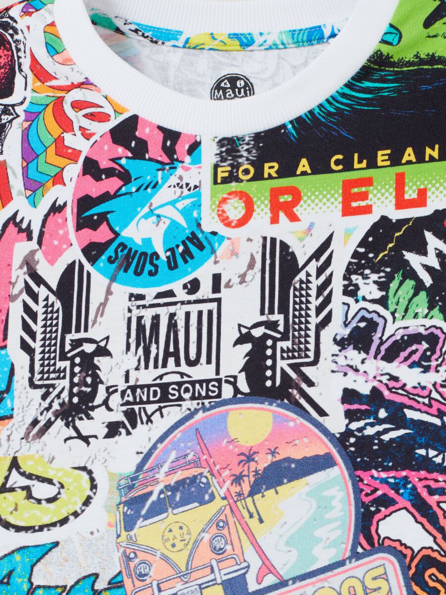 T-shirt con stampa Maui and Sons all-over_2