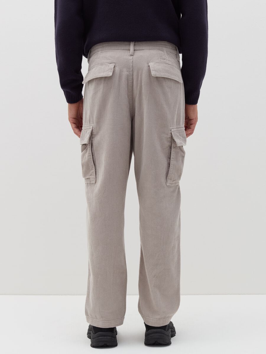 Cargo joggers in corduroy with drawstring_2