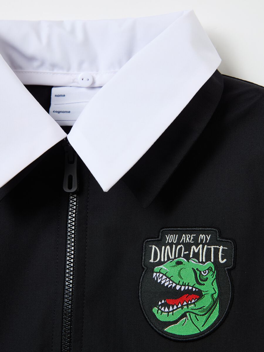 Smock with zip and dinosaur patch_2