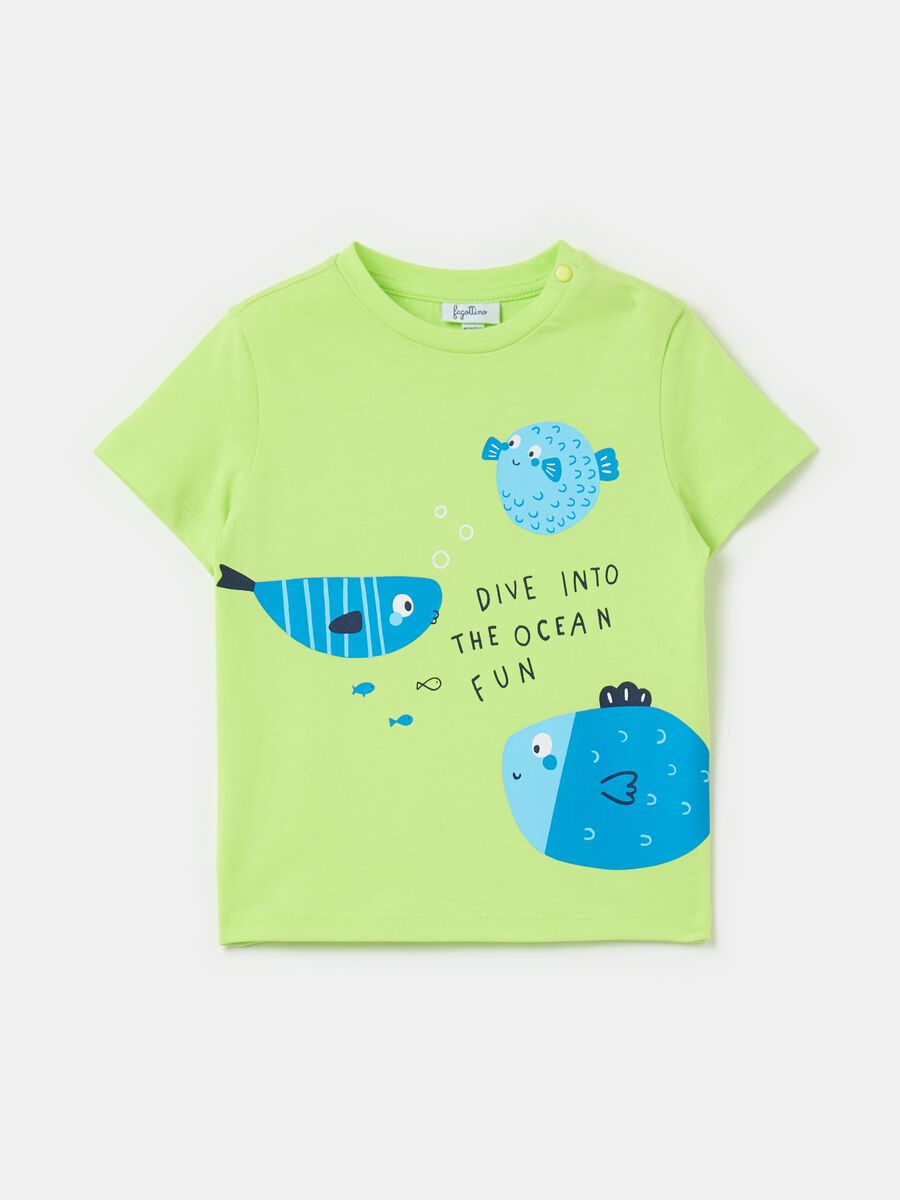 Camiseta con estampado animales marinos_0