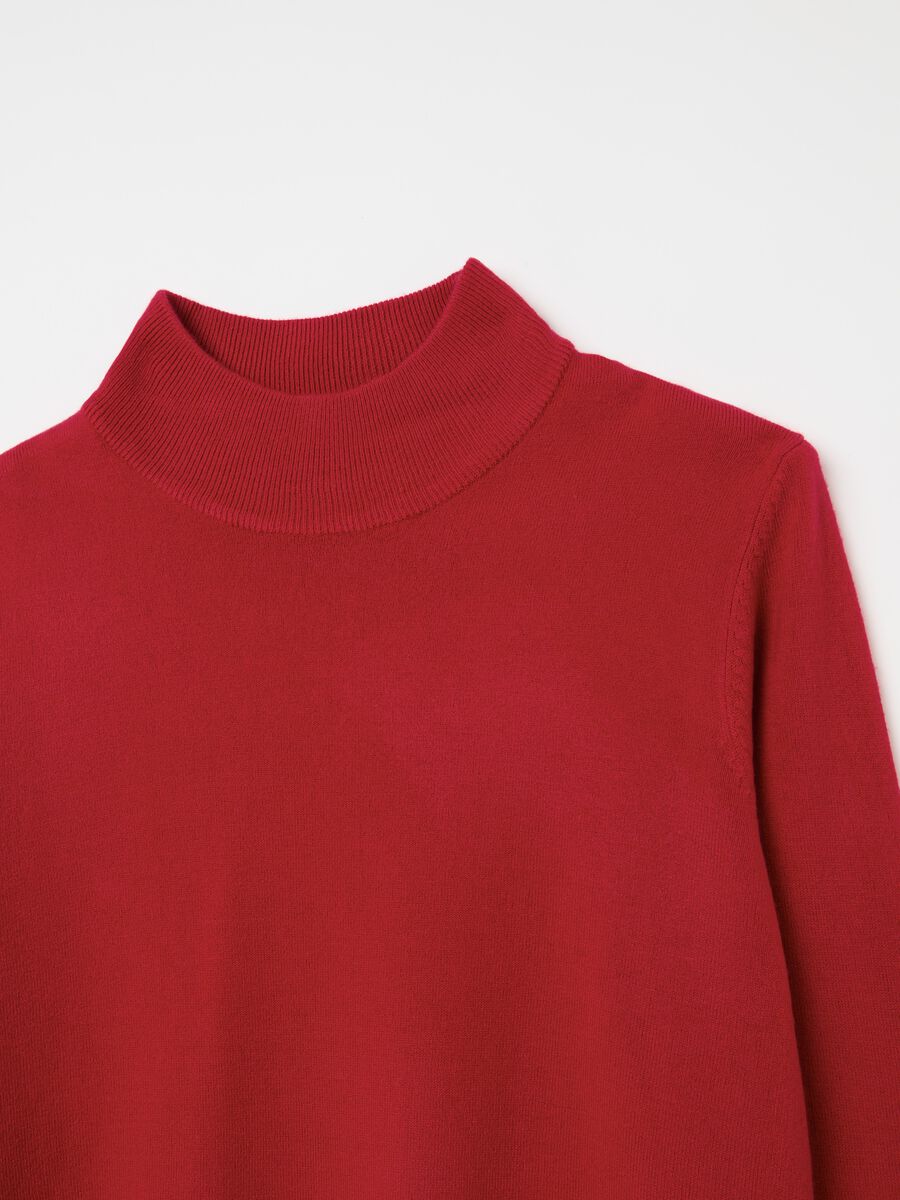 Long-sleeved top with mock neck_5