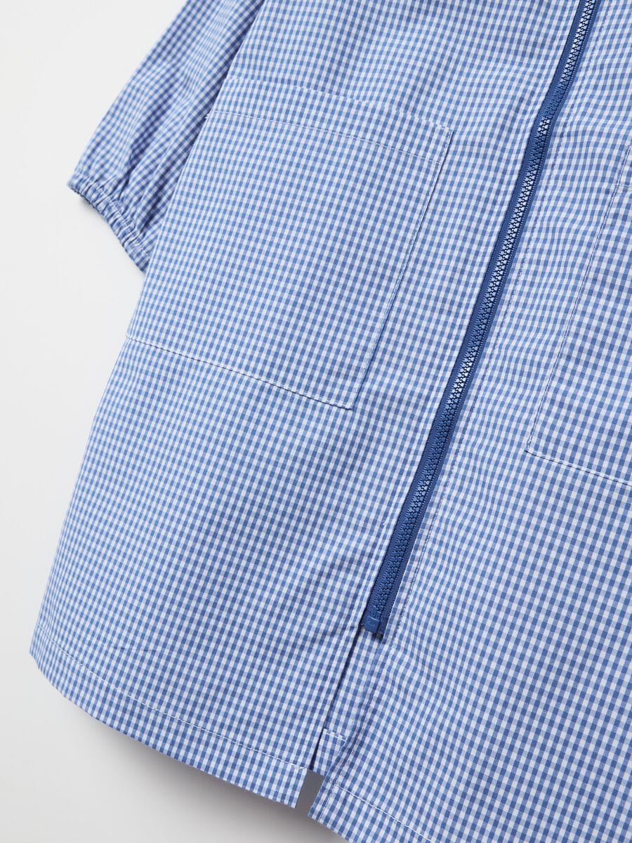 Gingham smock with zip and patch_3