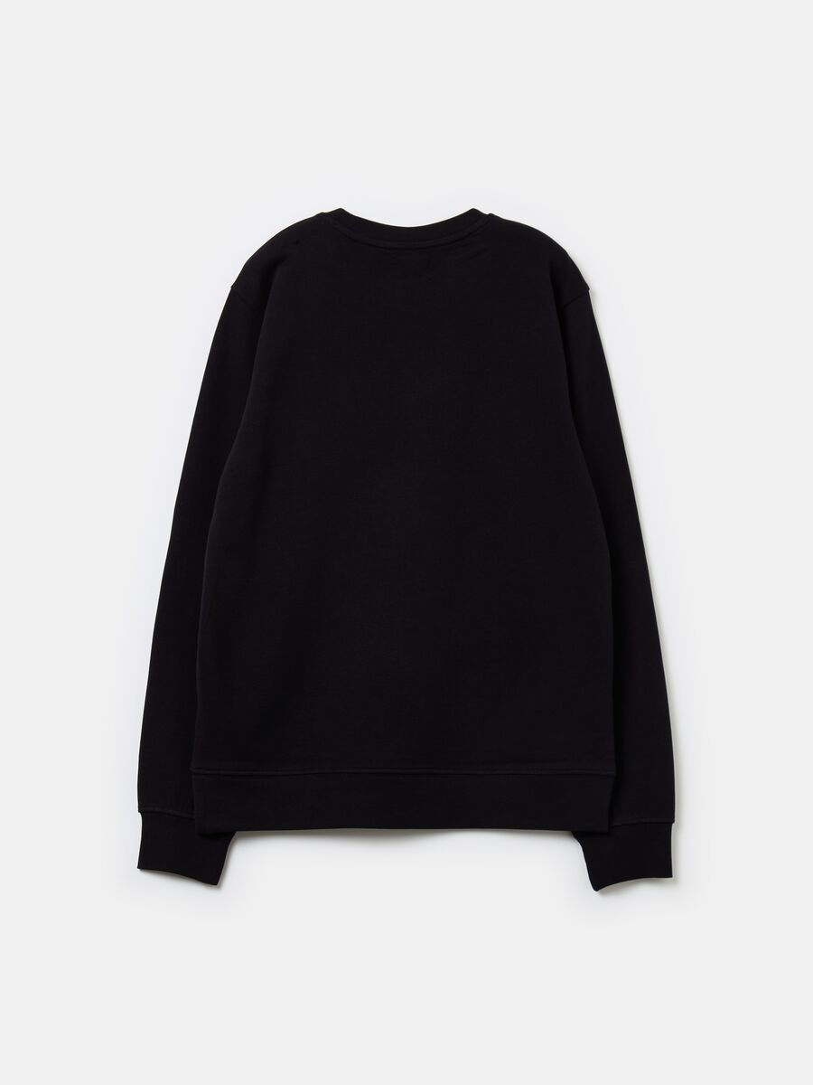 Solid colour sweatshirt with round neck_1