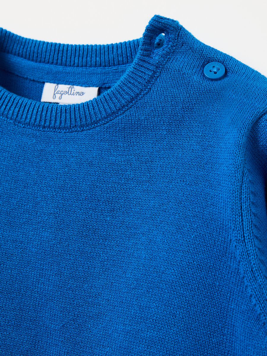 Solid colour cotton pullover_2