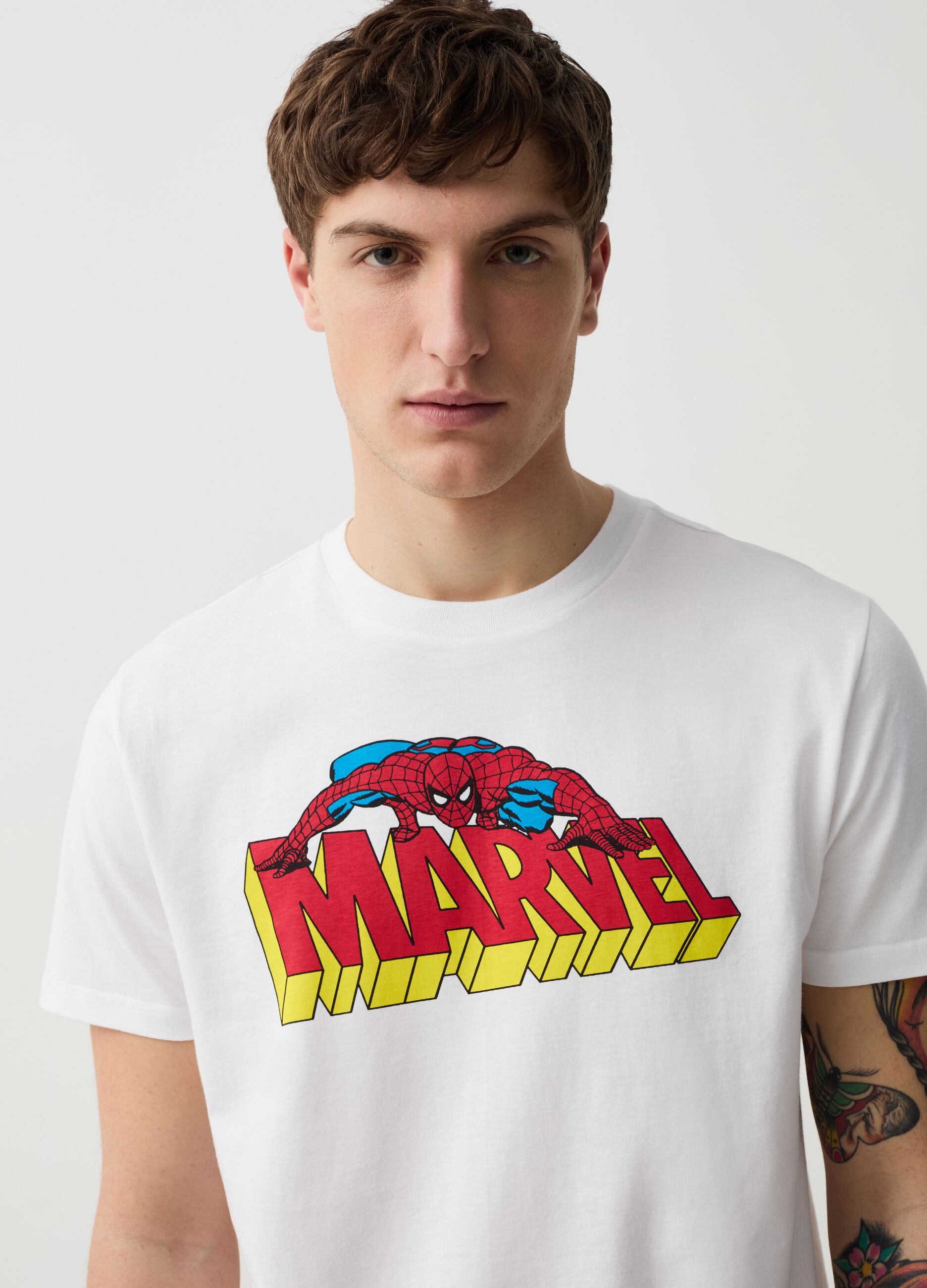 Camiseta de algodón con estampado Spider-Man