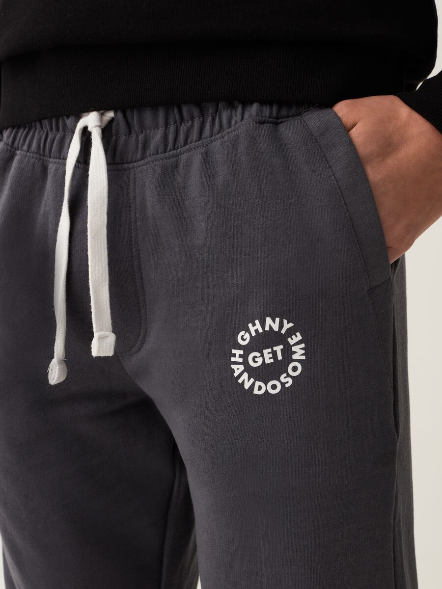 Grand&Hills fleece joggers with print_3