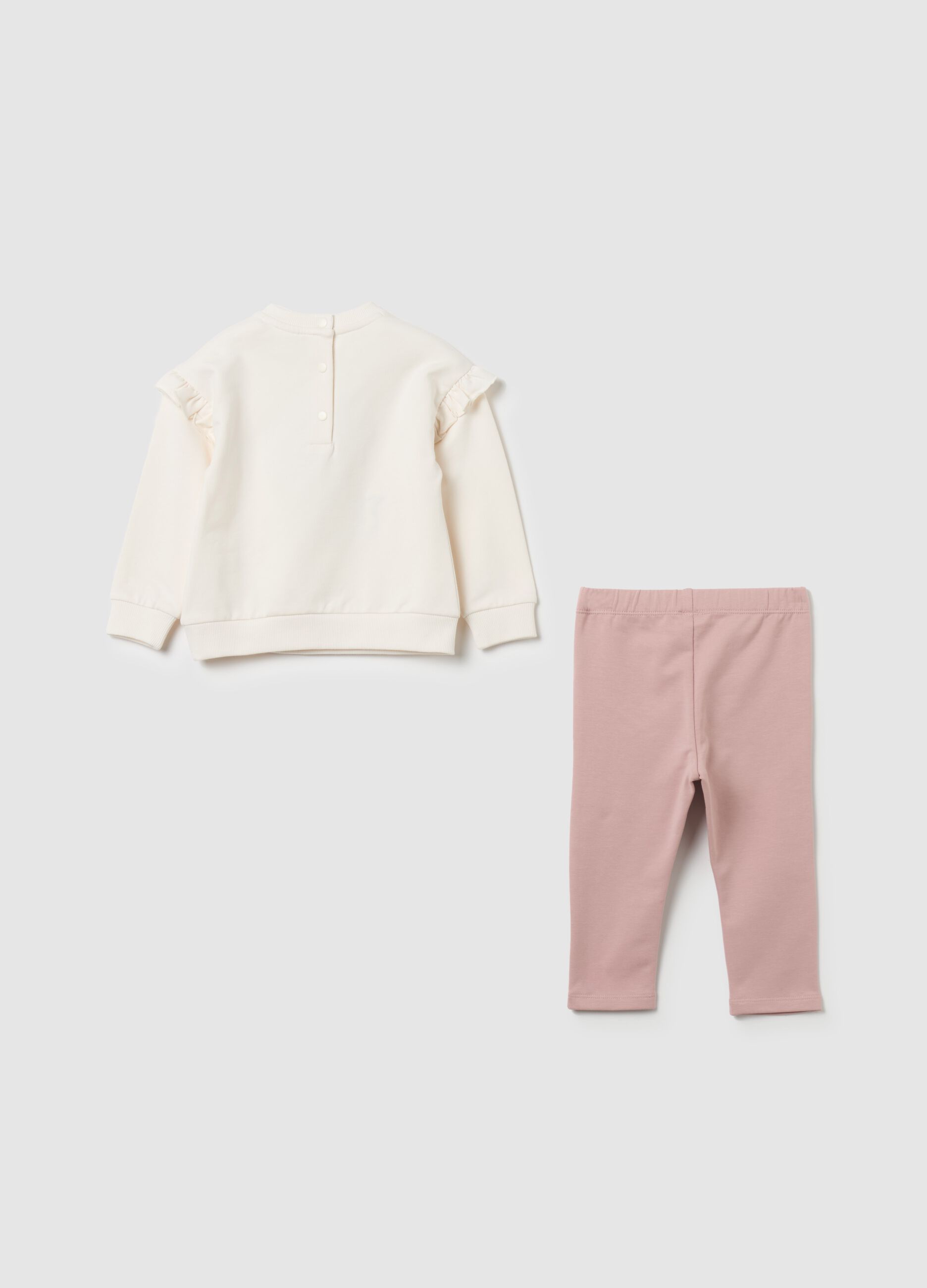 Jogging set in organic cotton with Marie patch